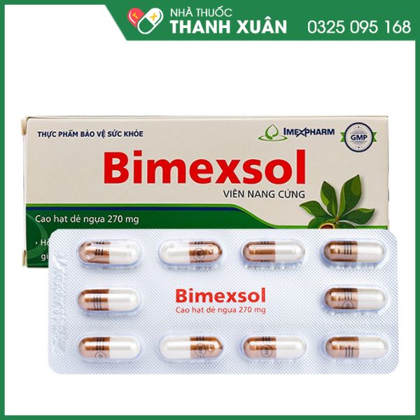 Bimexsol giảm triệu chứng và nguy cơ suy giãn tĩnh mạch
